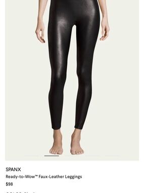 SPANX Ready-to-Wow Faux-Leather Leggings in Black